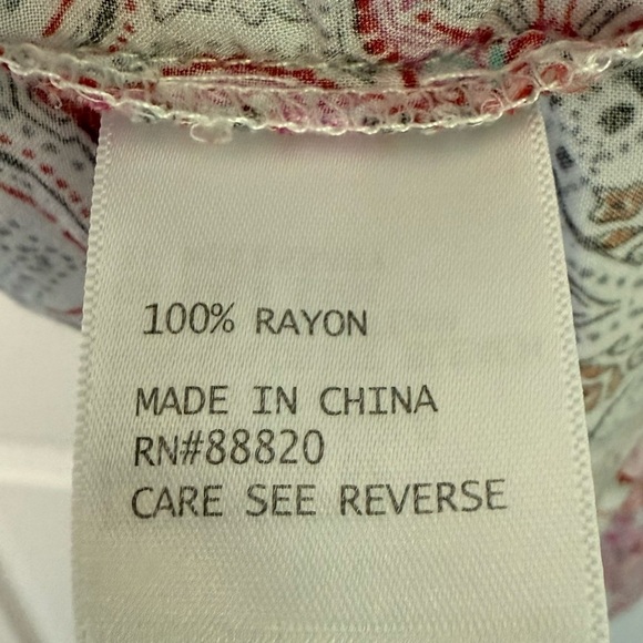 JNY Pink, black, 3/4 sleeve summer Women Flowy peasant Top plus size 1X rayon - Picture 4 of 6